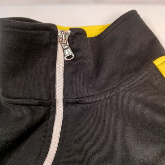 Lauren Ralph Lauren Active Jacket Women Large Athletic Full Zip Black Yellow - Picture 15 of 16